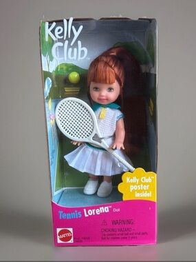 Mattel Kelly Club Tennis Lorena Doll - White & Teal Outfit with Yellow Accent